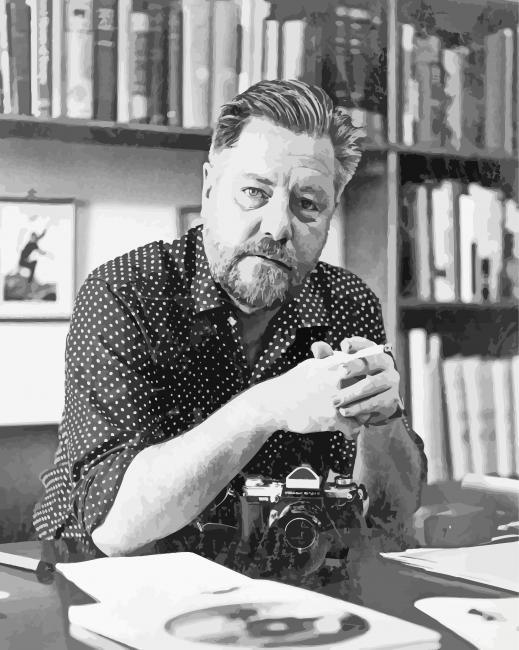 Black And White Gerald Durrell paint by number
