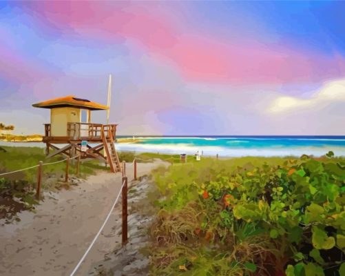 Boca Raton The Palm Beach Florida Paint by number