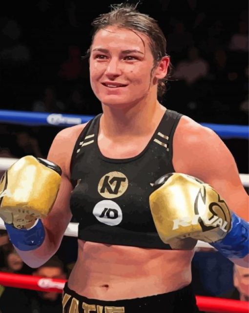 Boxer Katie Taylor paint by number