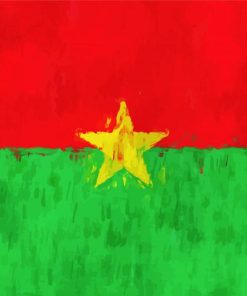 Burkina Faso Flag Art paint by number