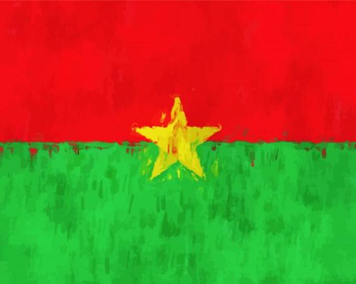 Burkina Faso Flag Art paint by number