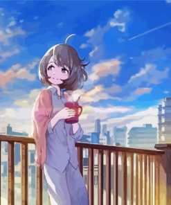Calm Anime Girl paint by number