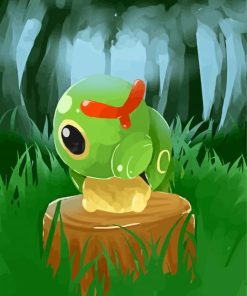 Caterpie Pokemon paint by number
