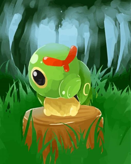 Caterpie Pokemon paint by number