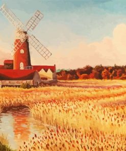 Cley Windmill Art paint by number