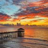 Cocoa Beach Pier Sunset paint by number