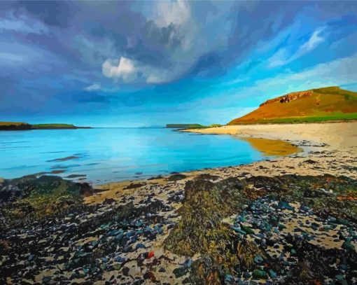 Coral Beach Scotland paint by number