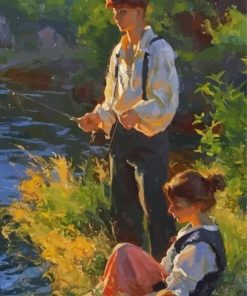 Couple Fishing paint by number