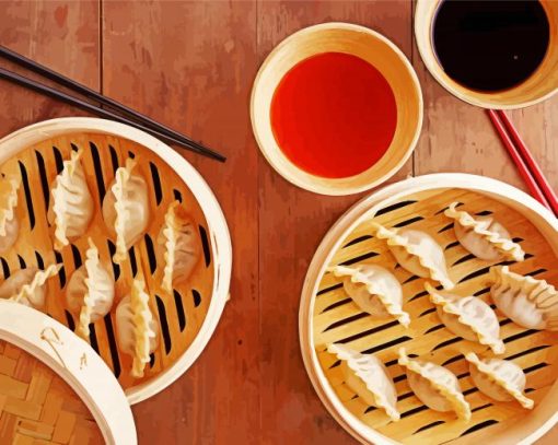 Dim Sum Food paint by number