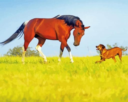 Dogs And Horses paint by number