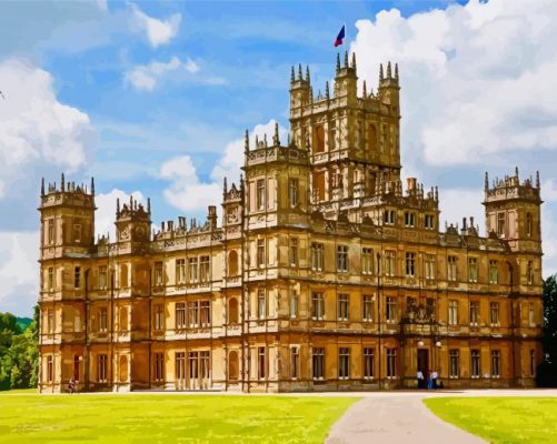 England Highclere Village paint by number