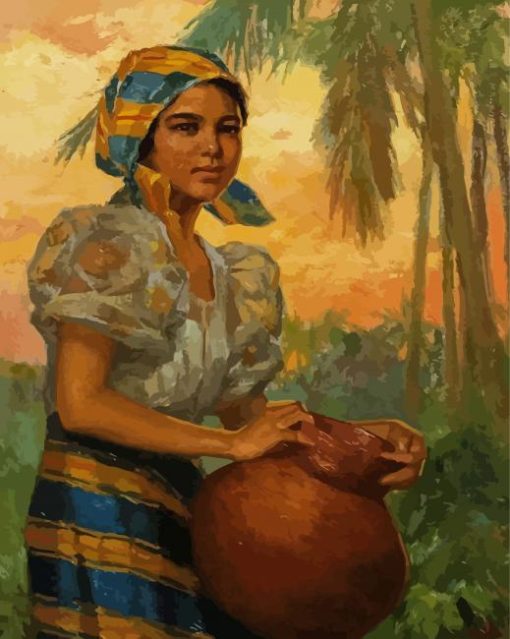 Filipina Girl paint by number