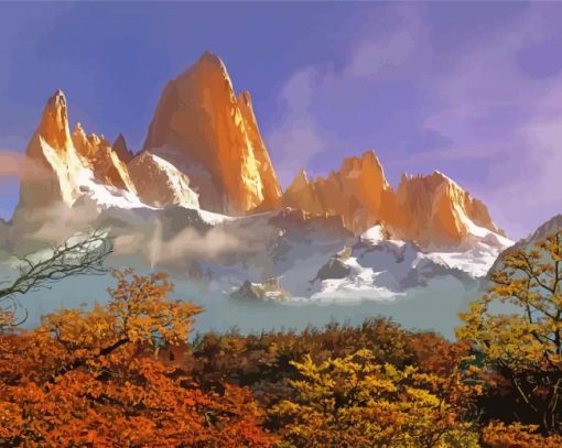 Fitz Roy Mountain paint by number