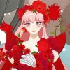 Floral Belle Anime paint by number