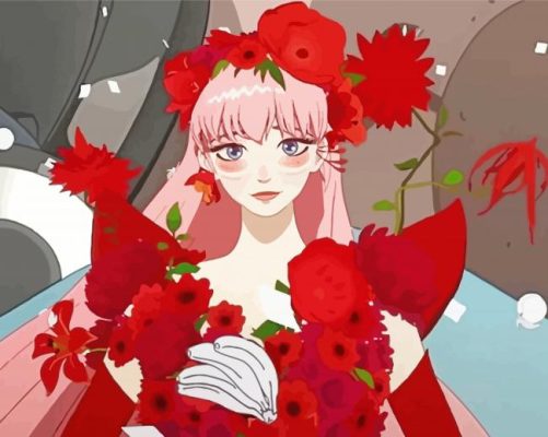 Floral Belle Anime paint by number