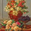 Flowers In Vase And Fruit Jean Baptiste Robie paint by number