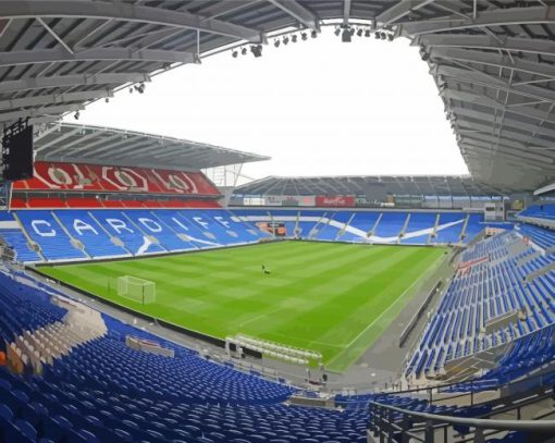Football Club Cardiff City Stadium Paint by number
