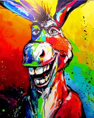 Funny Colorful Donkey paint by number