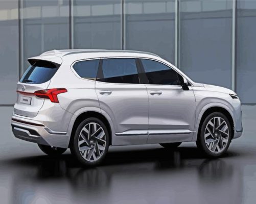 Grey Hyundai Santa Fe paint by number