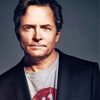 Handsome Michael J Fox paint by number