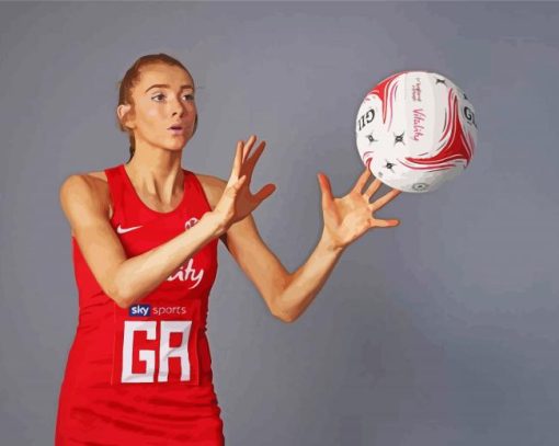 Helen Housby Netball Player paint by number