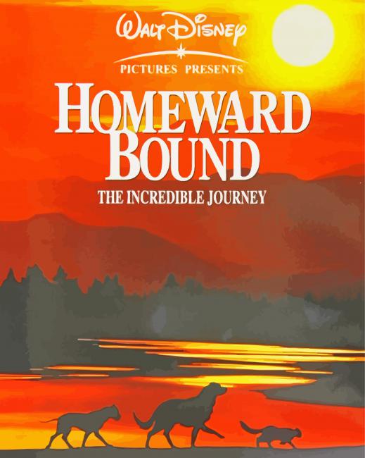 Homeward Bound Poster Silhouette paint by number