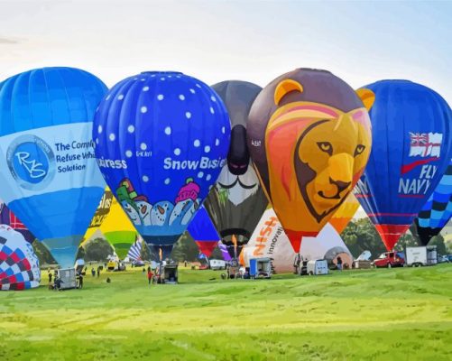 Hot Air Balloons Bristol paint by number