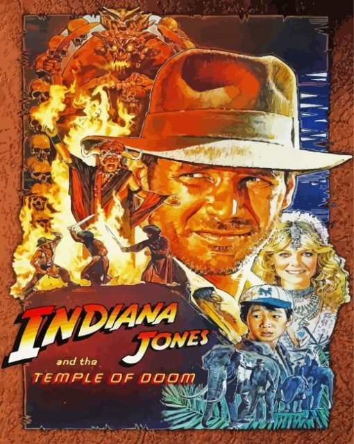 Indiana Jones And The Temple Of Doom Movie Paint by number