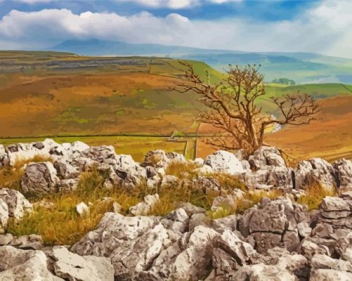 Ingleborough Mountain Paint by number