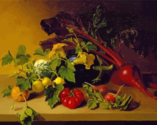 James Peale Still Life With Vegetables Paint by number