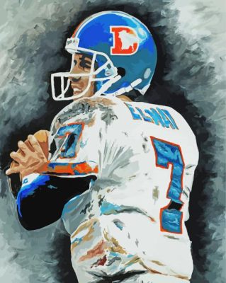 John Elway Art paint by number