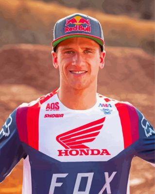 Ken Roczen Motorcross Racer paint by number