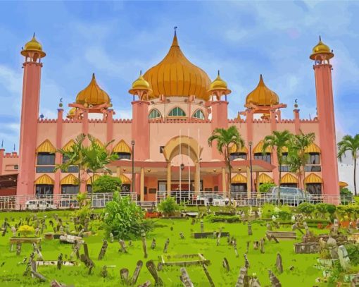 Kuching City Mosque paint by number