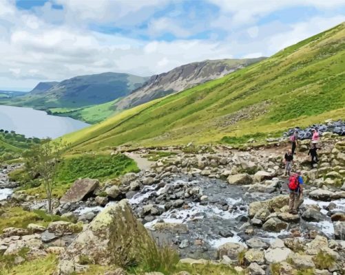 Lake Disctrict Scafell Pike Paint by number