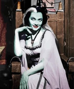 Lily Munster paint by number