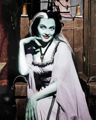 Lily Munster paint by number