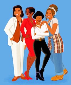 Living Single Character Illustration paint by number