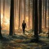Lonely Girl In Forest paint by number