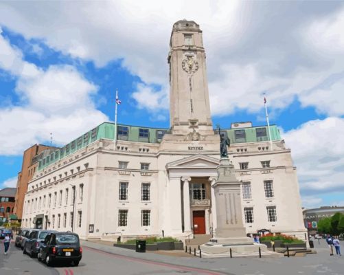 Luton Town Hall Paint by number