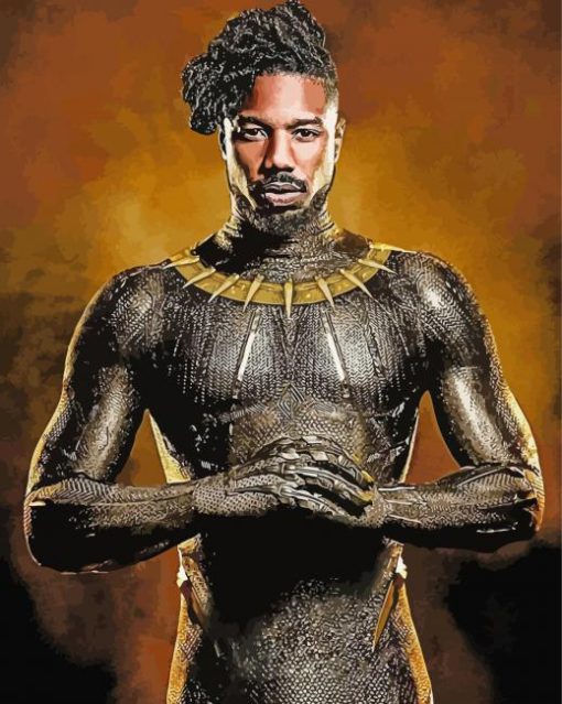 Marvel Erik Killmonger paint by number