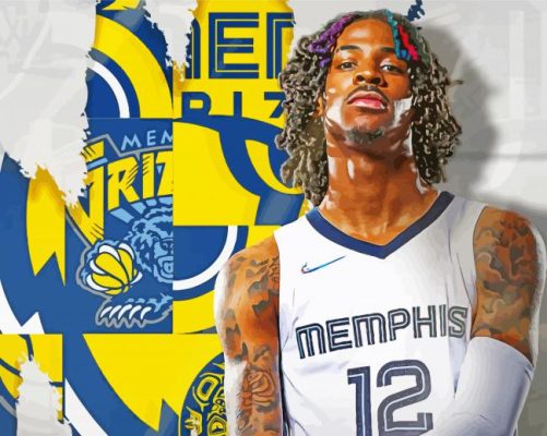 Memphis Grizzlies Ja Morant paint by number