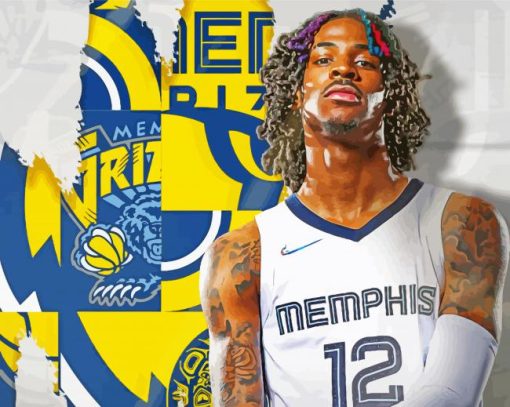 Memphis Grizzlies Ja Morant paint by number