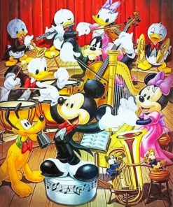 Mickey Mouse Orchestra paint by number