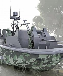 Military Boat paint by number
