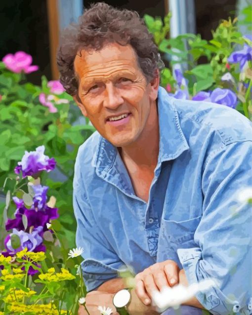 Monty Don Writer paint by number