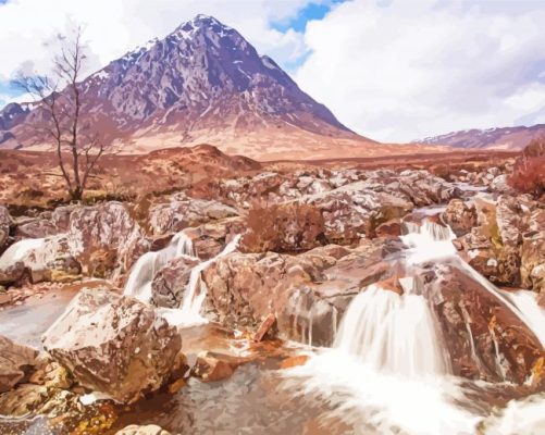 Munro Mountain And Water paint by number