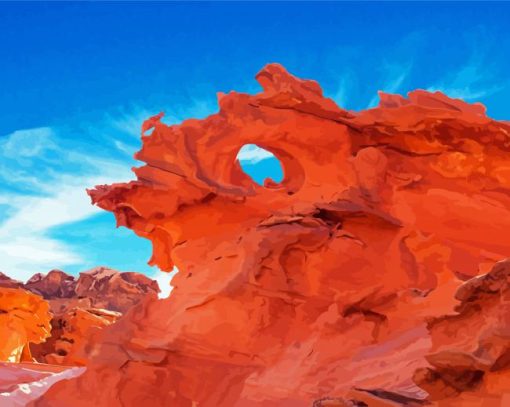 Natural Rock Sculpture Little Finland Desert paint by number