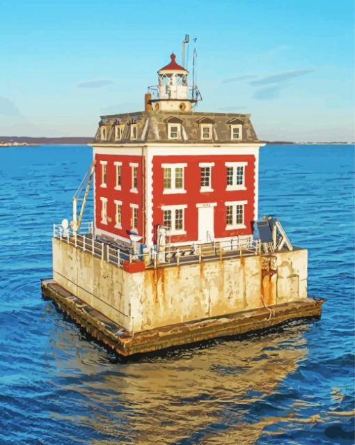New London Ledge Light paint by number