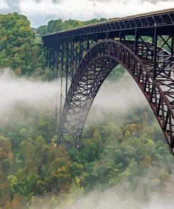 New River Gorge Bridge paint by number