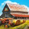 Old Tractor And Barn paint by number